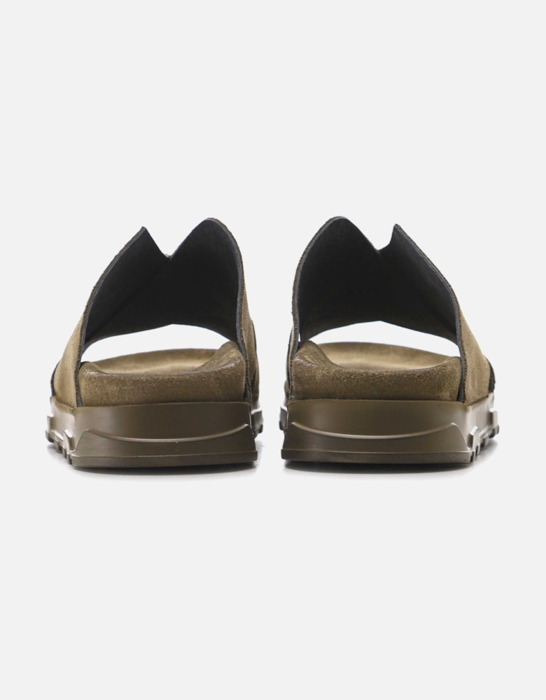 V Front Suede Sandals