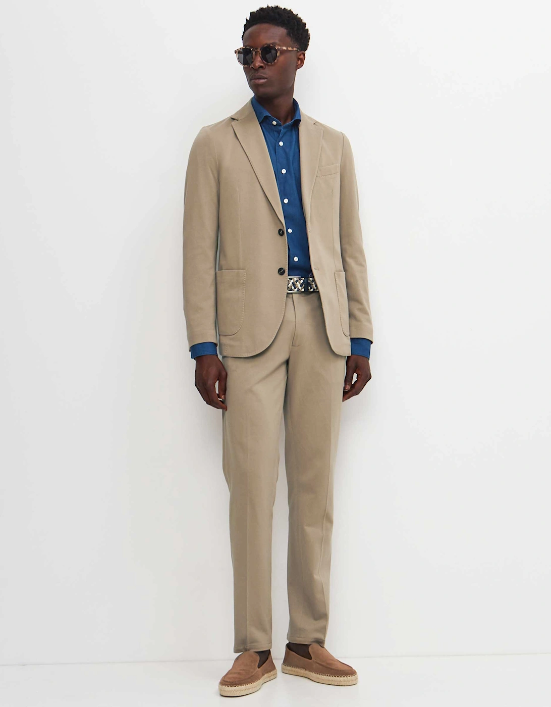 Slim Fit Pique Blazer