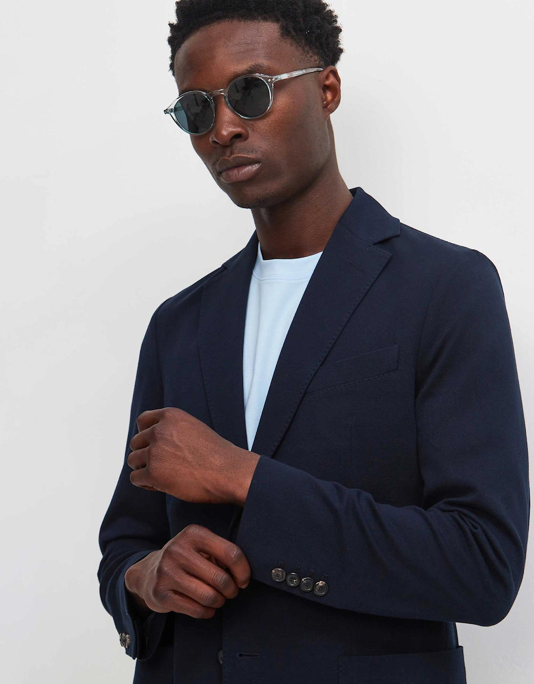 Slim Fit Pique Blazer