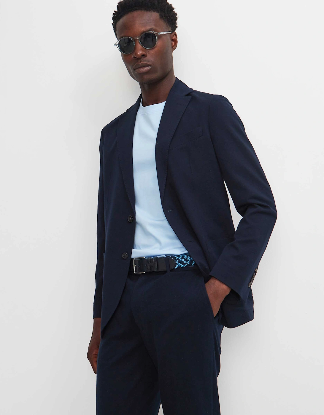 Slim Fit Pique Blazer