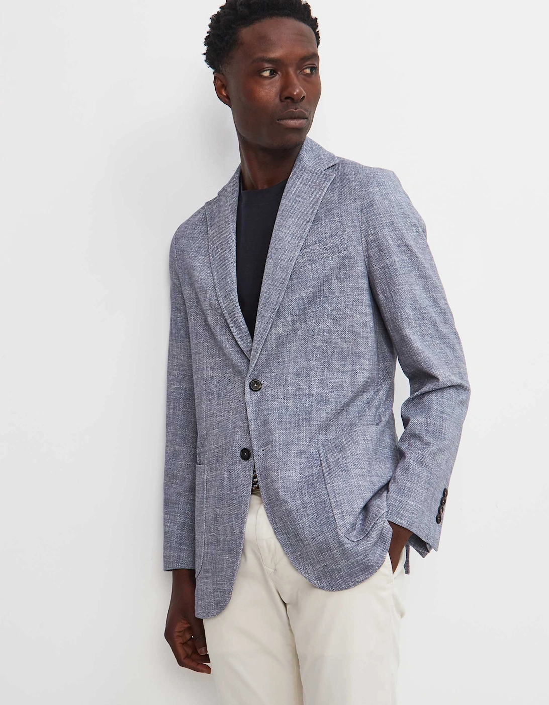 Slim Fit Dyed Pique Blazer