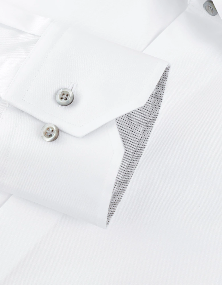 Fitted Body Contrast Trim Shirt