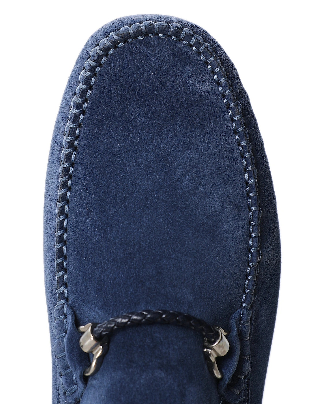 Suede Horse Bit Driving Loafers