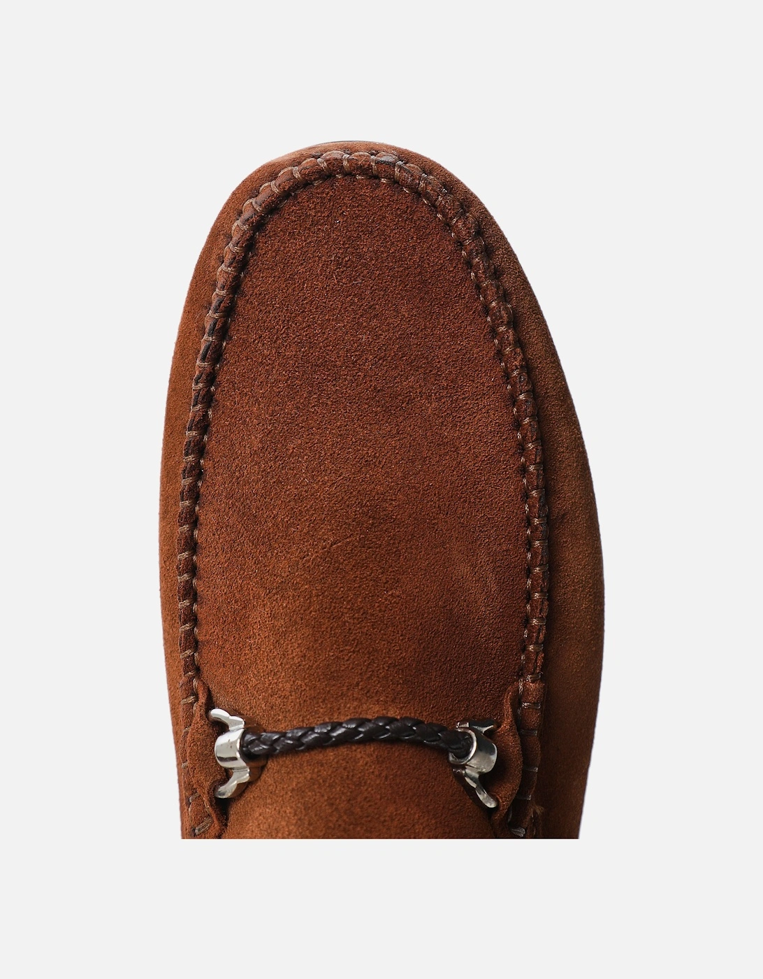 Suede Horse Bit Driving Loafers
