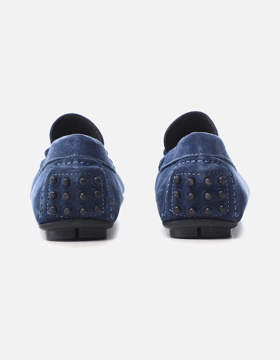Suede Horse Bit Driving Loafers