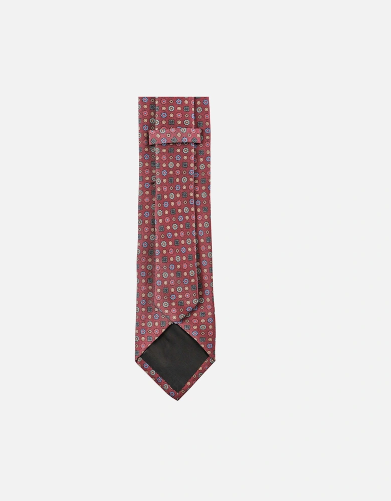 Silk Geometric Floral Tie