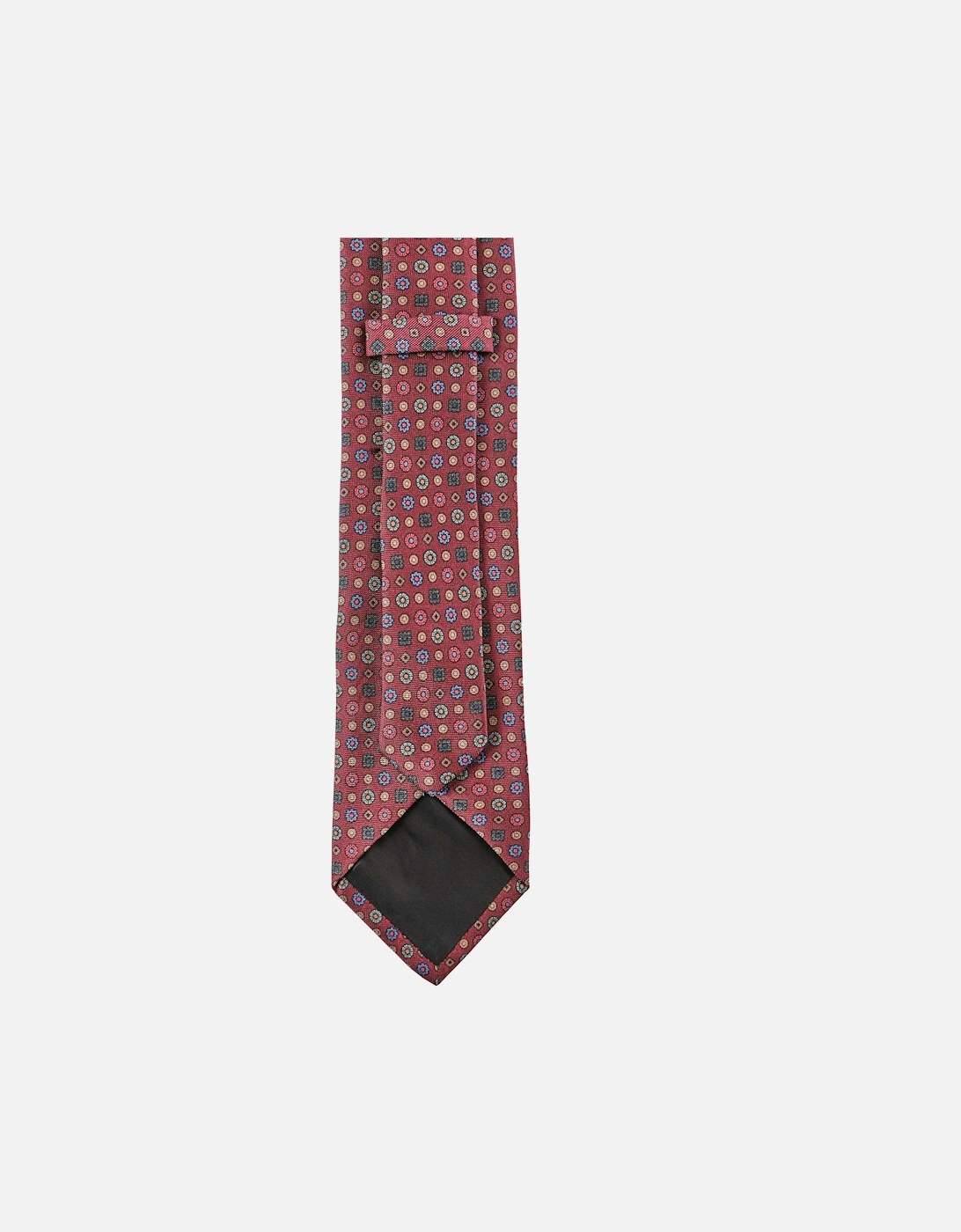 Silk Geometric Floral Tie