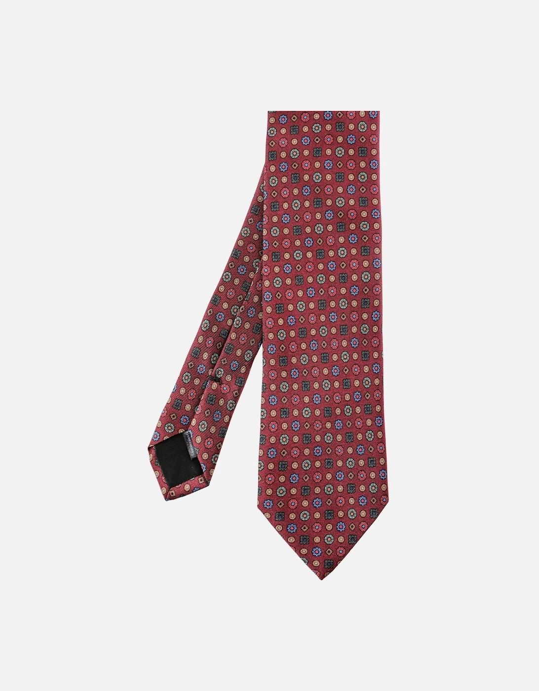 Silk Geometric Floral Tie, 3 of 2