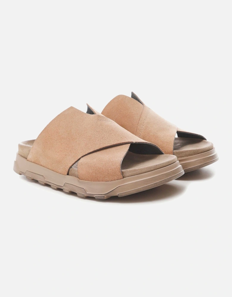 V Front Suede Sandals
