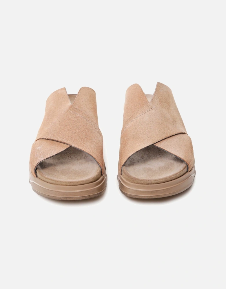 V Front Suede Sandals