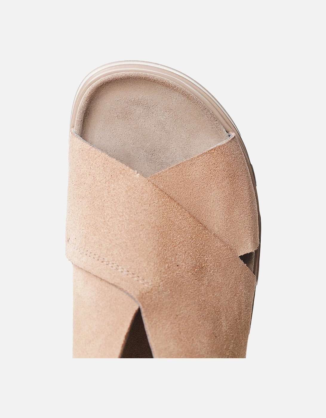 V Front Suede Sandals