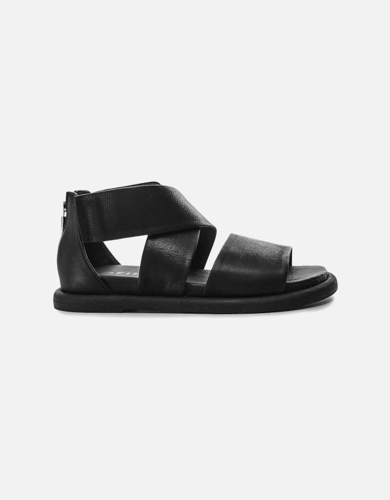 Crossover Strap Leather Sandals