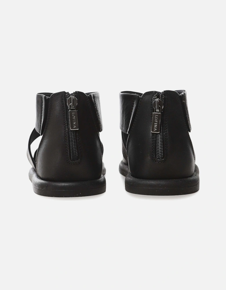 Crossover Strap Leather Sandals