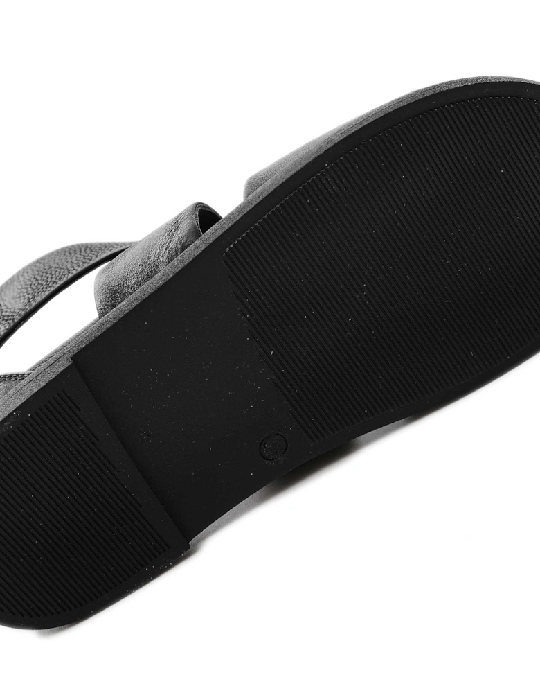 Crossover Strap Leather Sandals