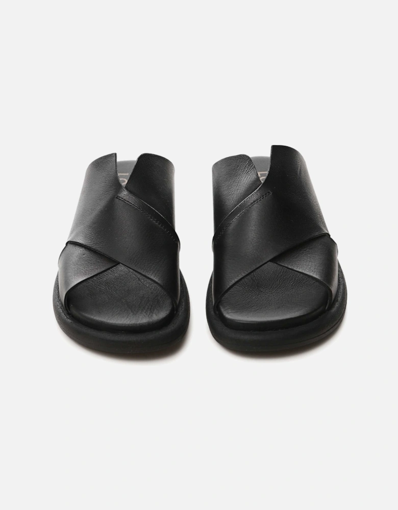 V Front Leather Sandals