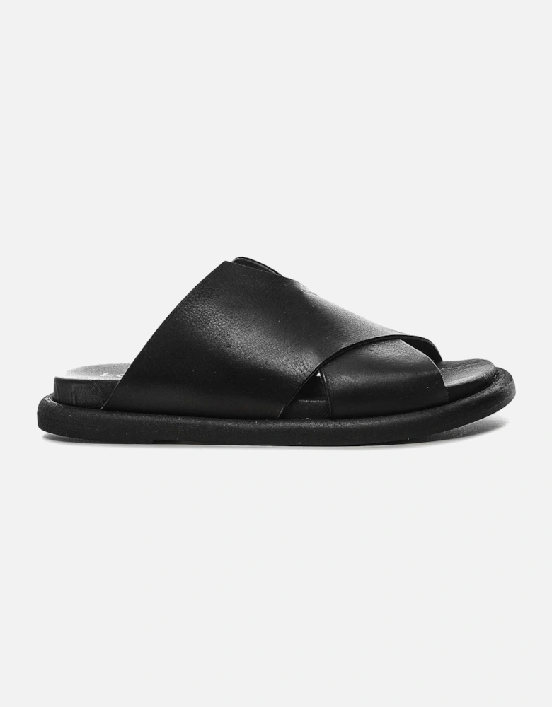 V Front Leather Sandals