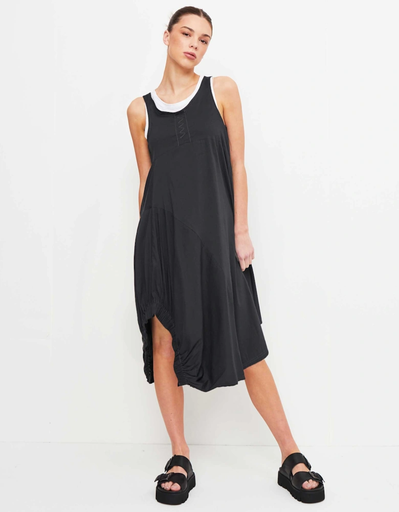 Ruched Detail Midi Dress