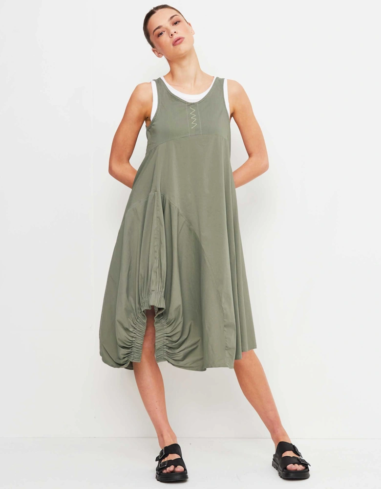 Ruched Detail Midi Dress