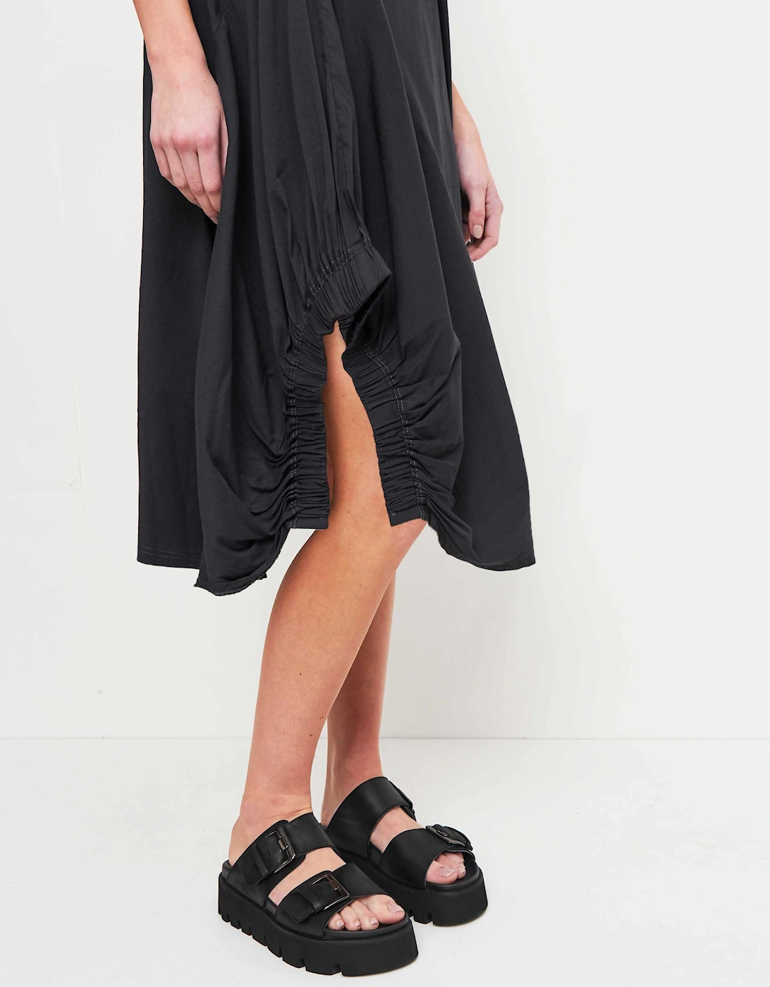 Ruched Detail Midi Dress