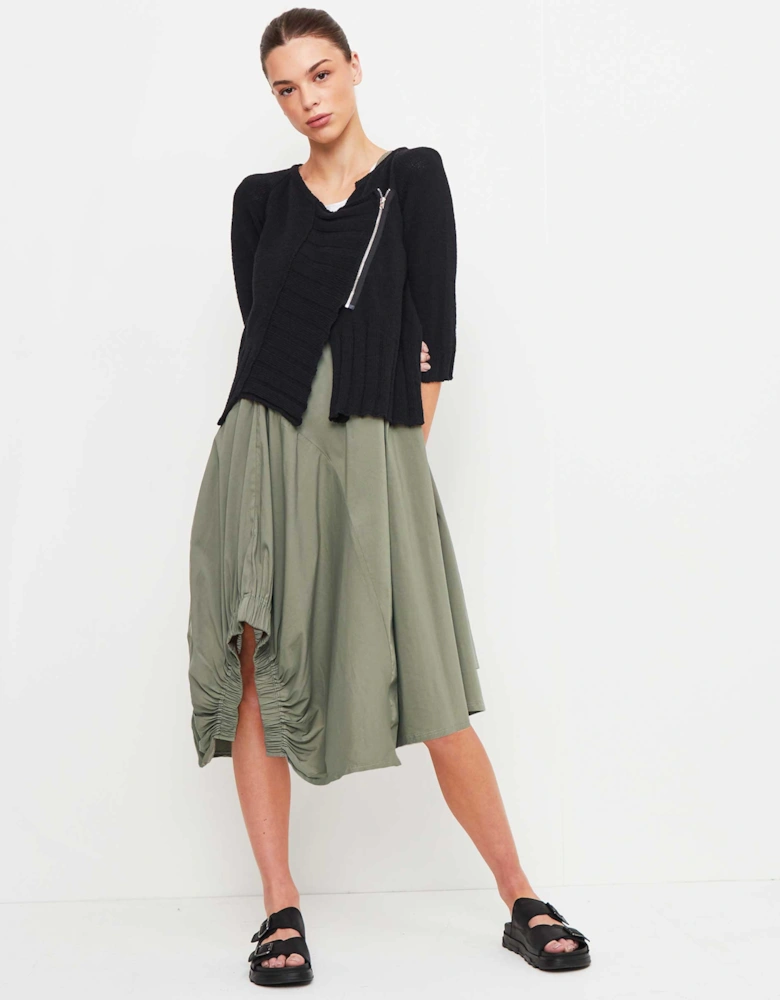 Ruched Detail Midi Dress