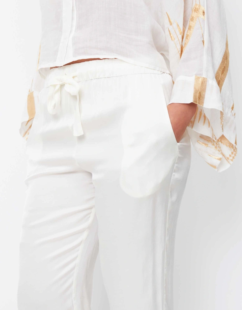 Drawstring Satin Pants