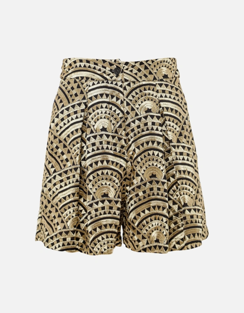 Embroidered Wide Leg Shorts