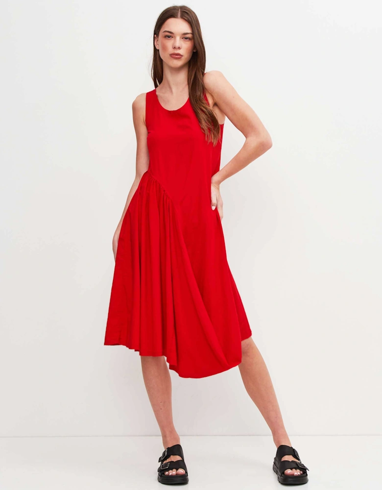 Draped Midi Dress