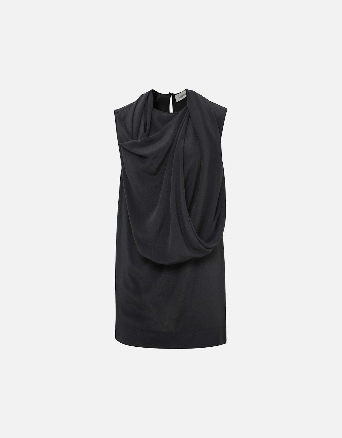 Black Sleeveless Draped Top, 4 of 3