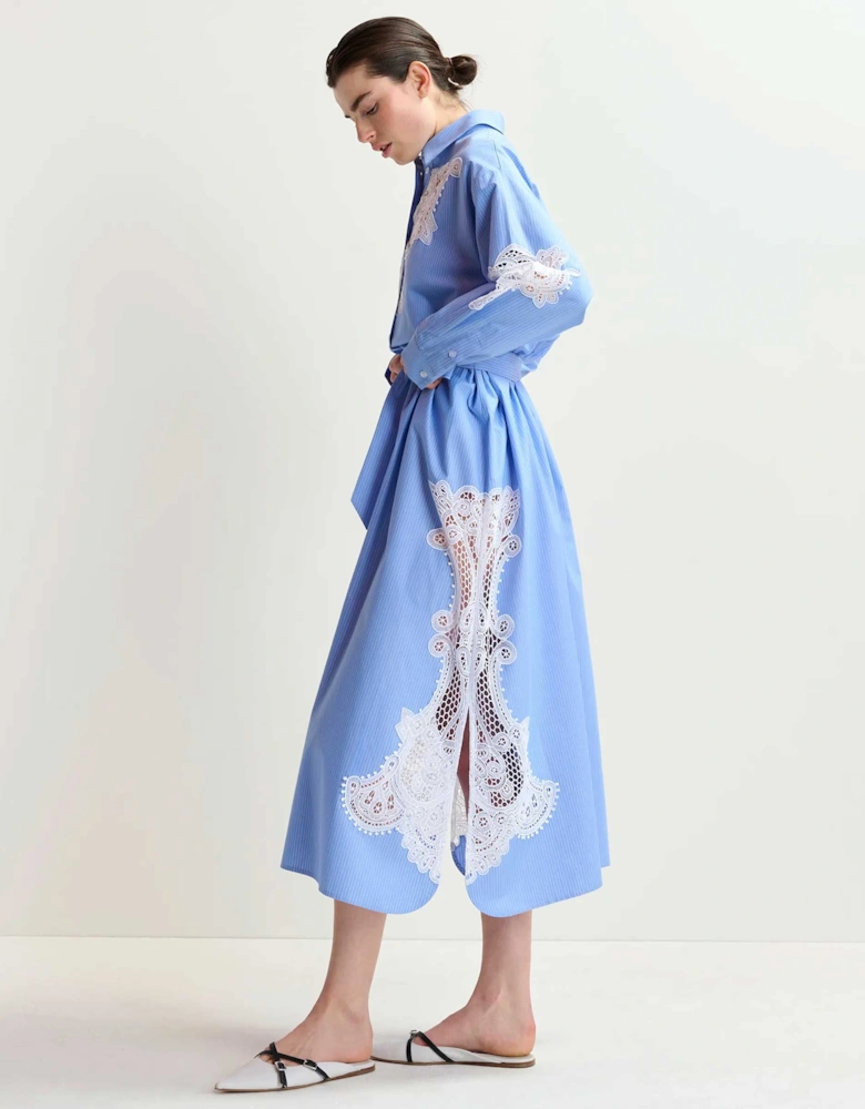 Haze Embroidered Shirt Dress
