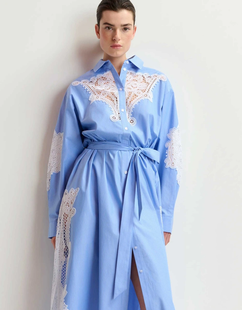 Haze Embroidered Shirt Dress