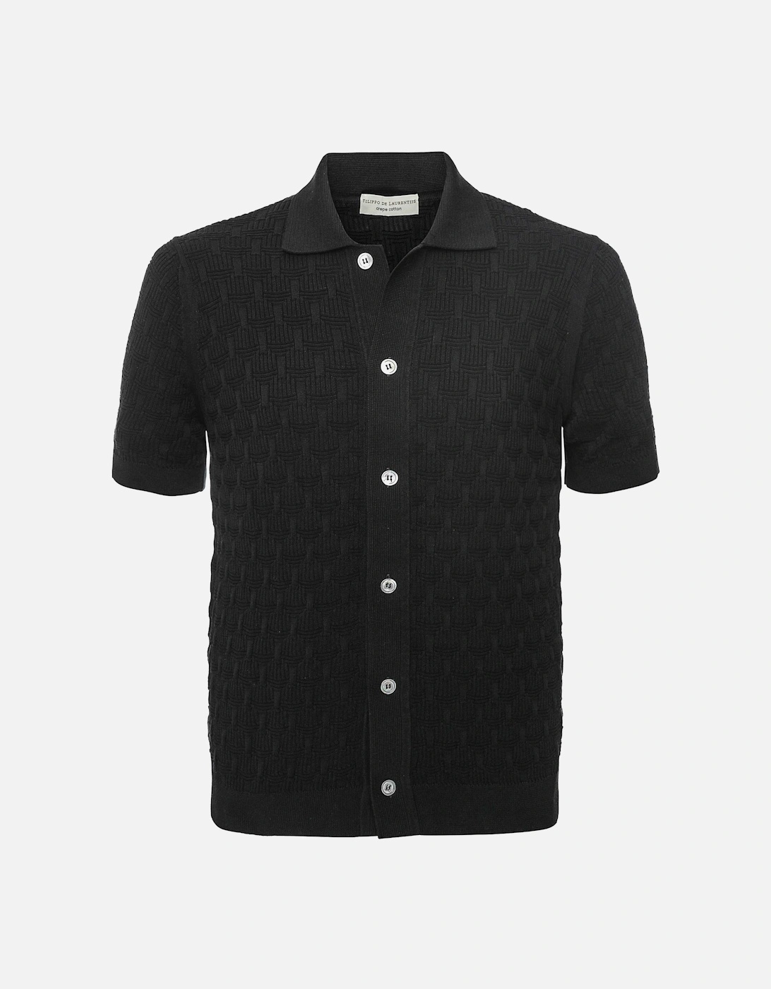 Crepe Cotton Button Polo Shirt, 5 of 4