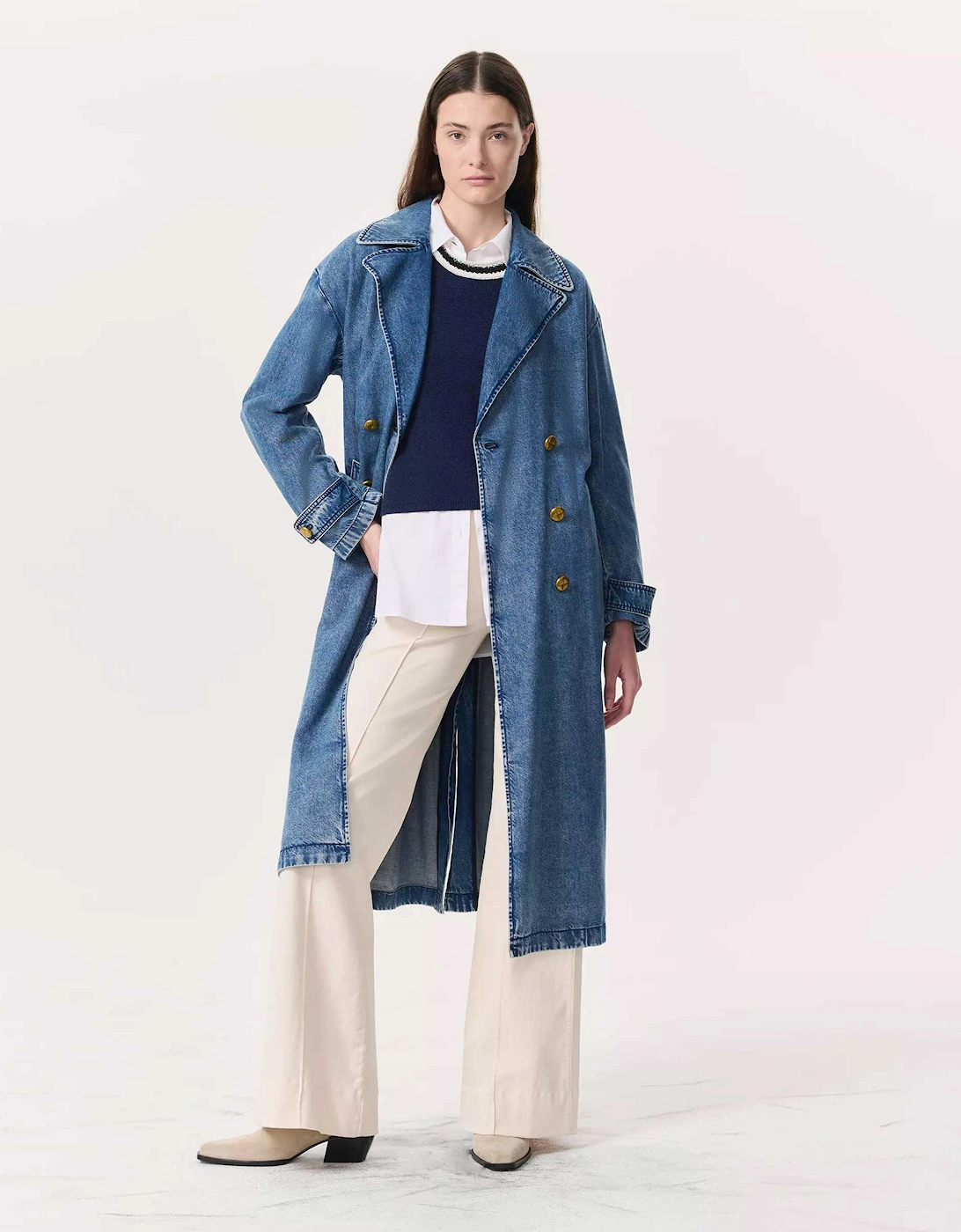 Featherweight Alora Denim Trench Coat