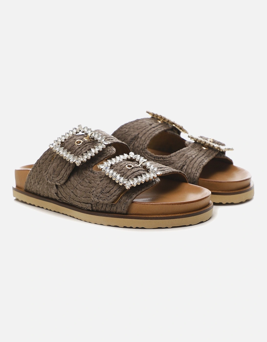 Embellished Raffia Sandals, 7 of 6