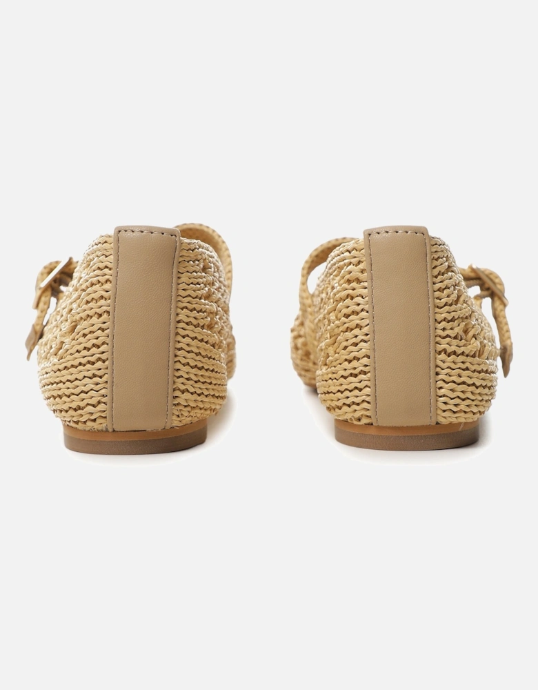 Raffia Ballet Flats