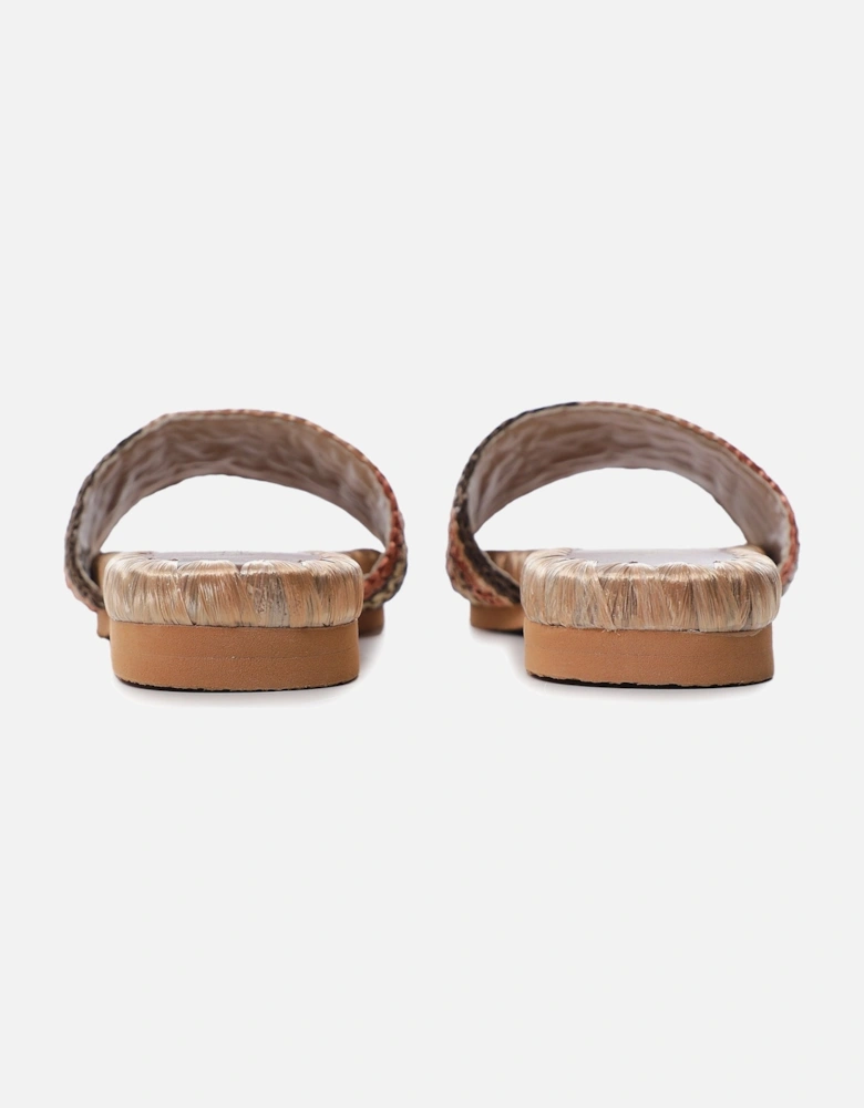 Ibiza Striped Raffia Resort Sliders