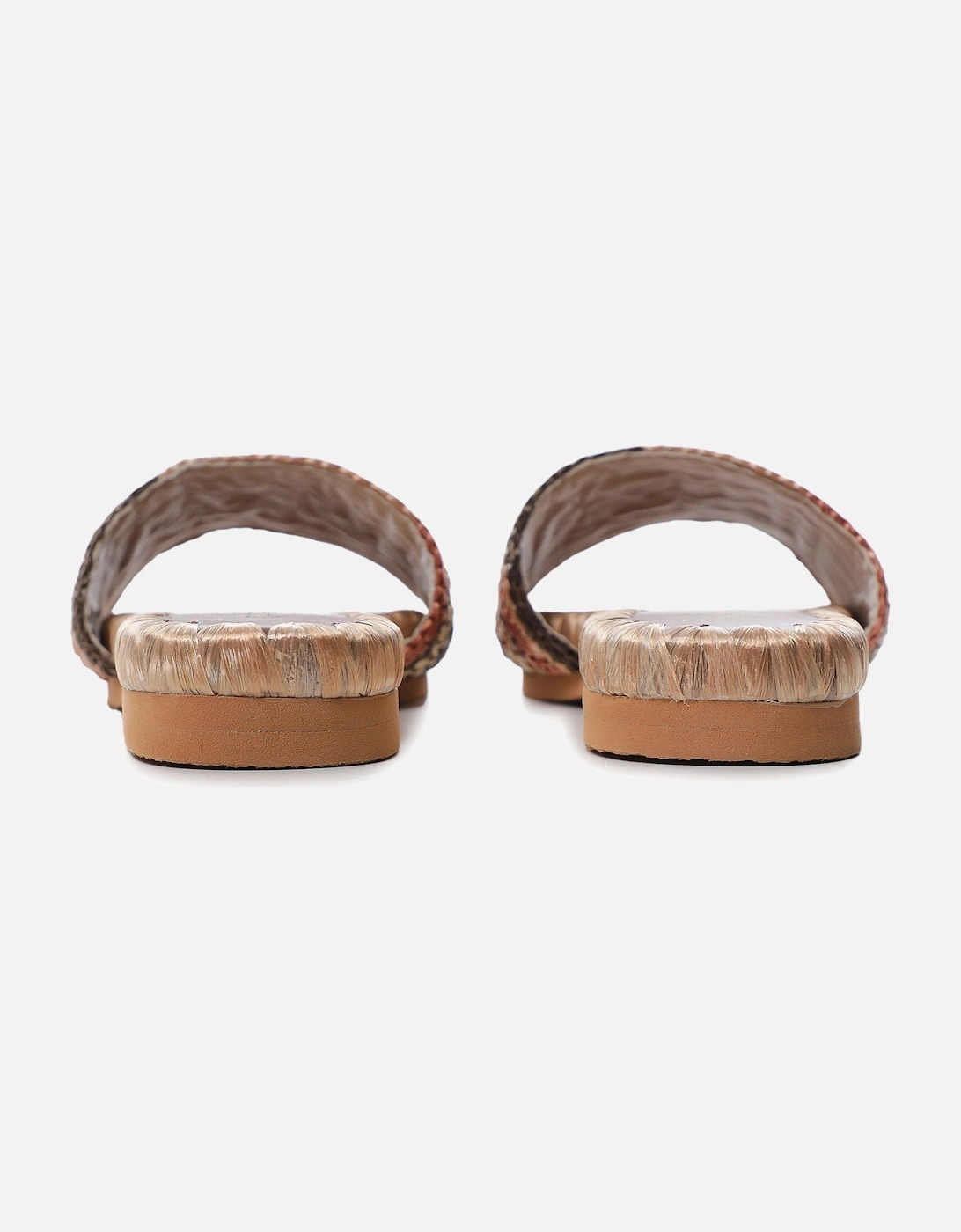 Ibiza Striped Raffia Resort Sliders