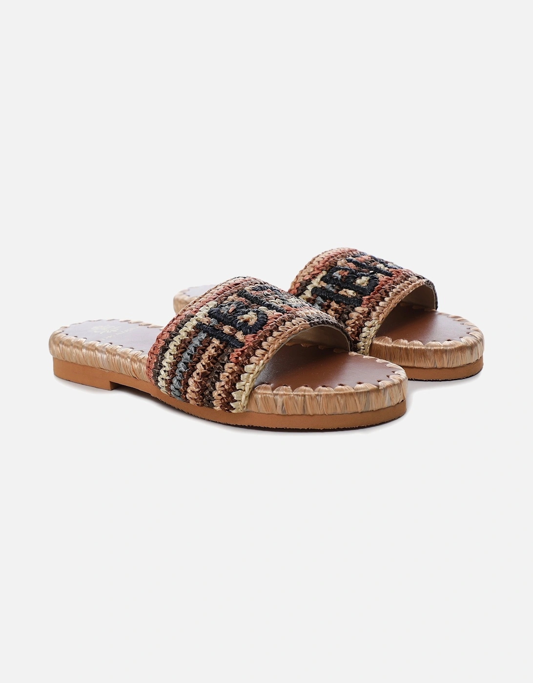 Ibiza Striped Raffia Resort Sliders, 7 of 6