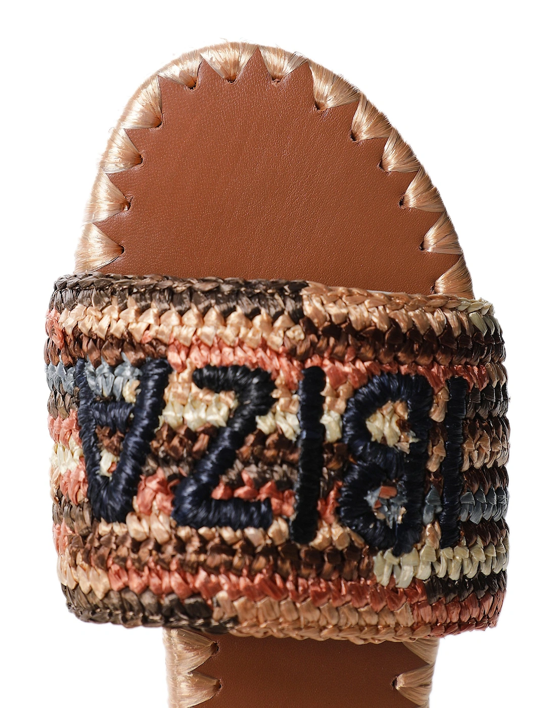 Ibiza Striped Raffia Resort Sliders