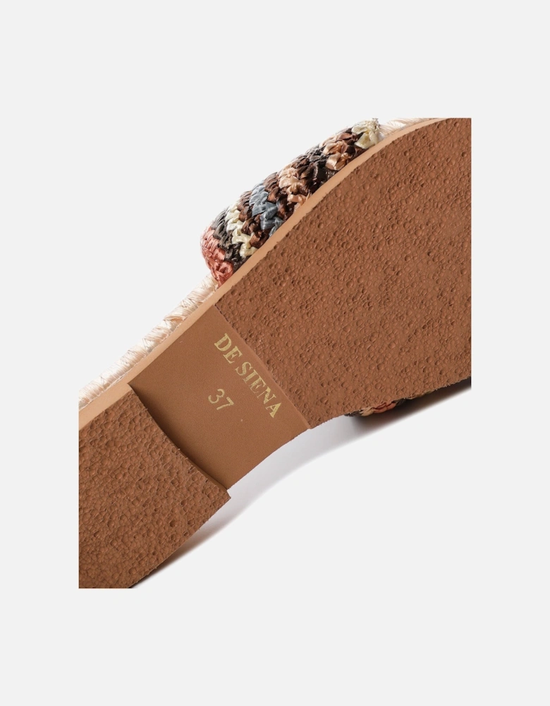 Ibiza Striped Raffia Resort Sliders