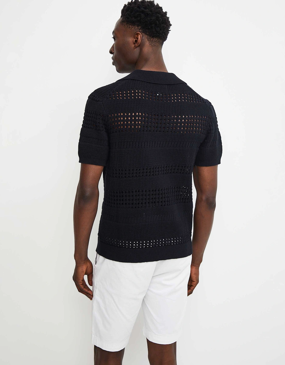 Siena Pointelle Knit Polo Shirt