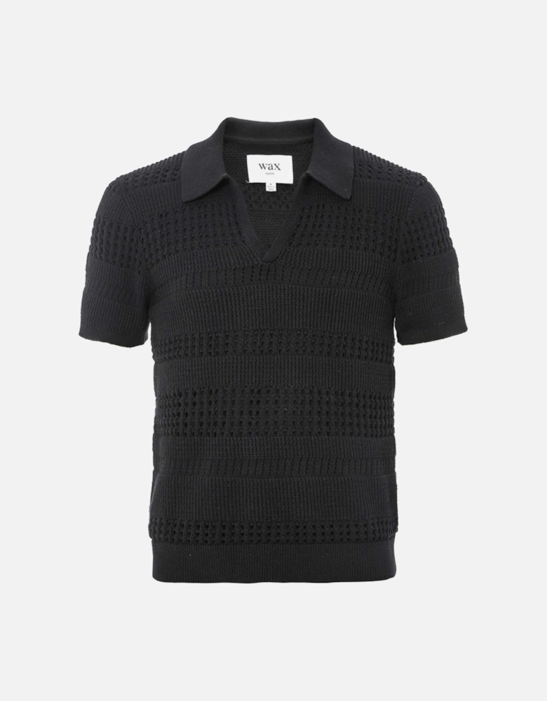 Siena Pointelle Knit Polo Shirt