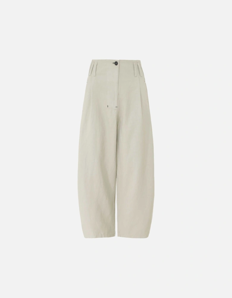 Cropped Pleated Trousers