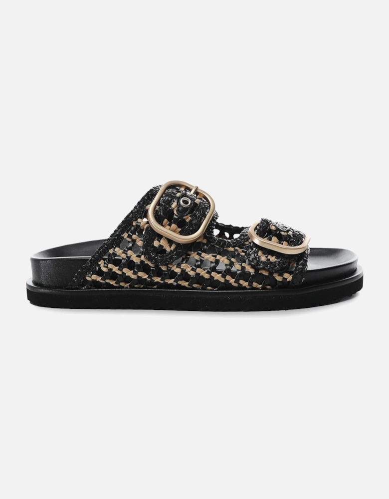 Raffia Slider Sandals