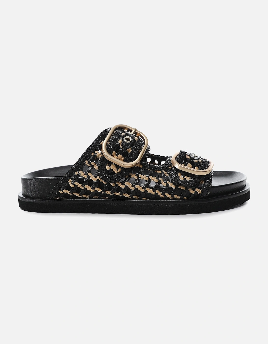 Raffia Slider Sandals