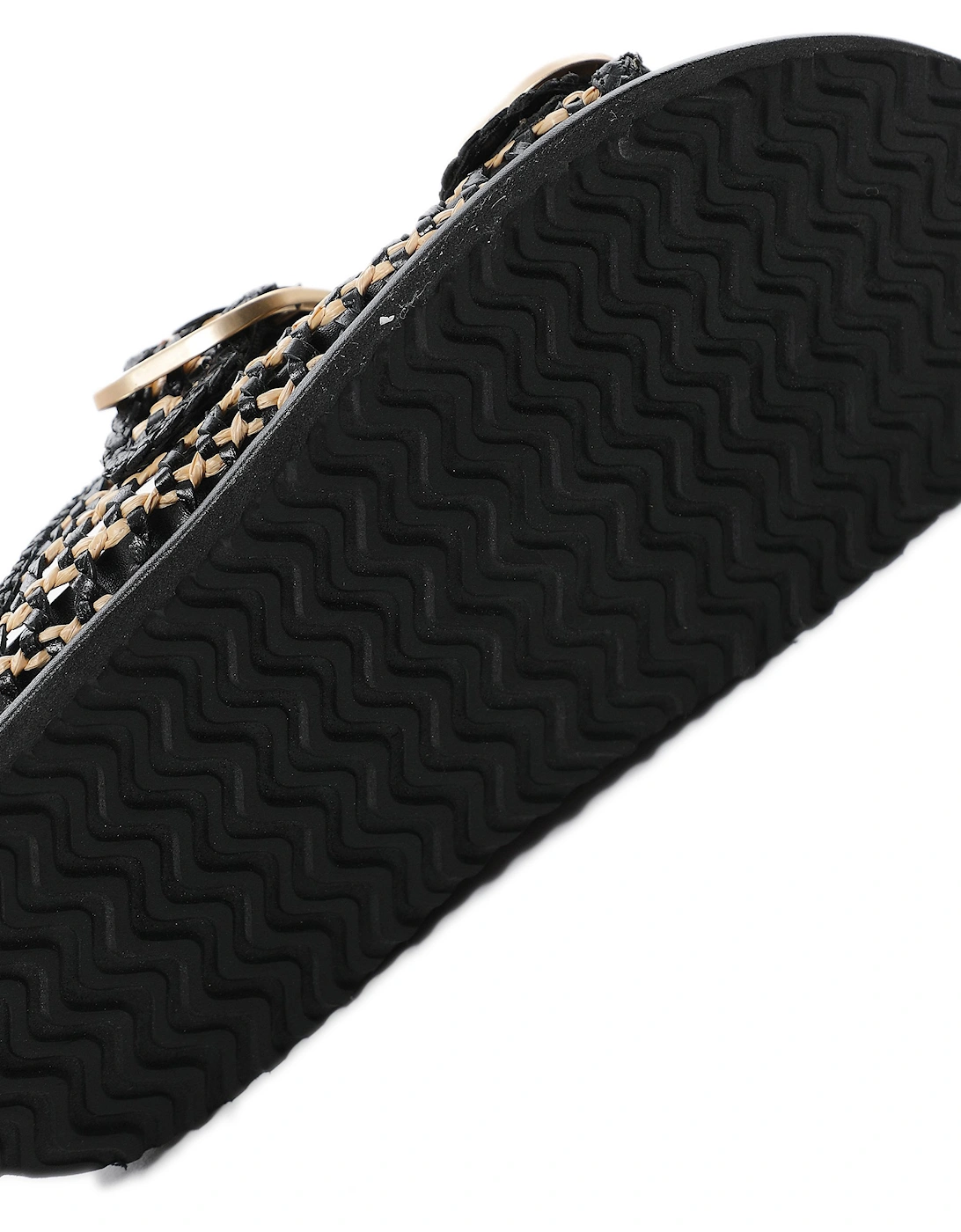 Raffia Slider Sandals
