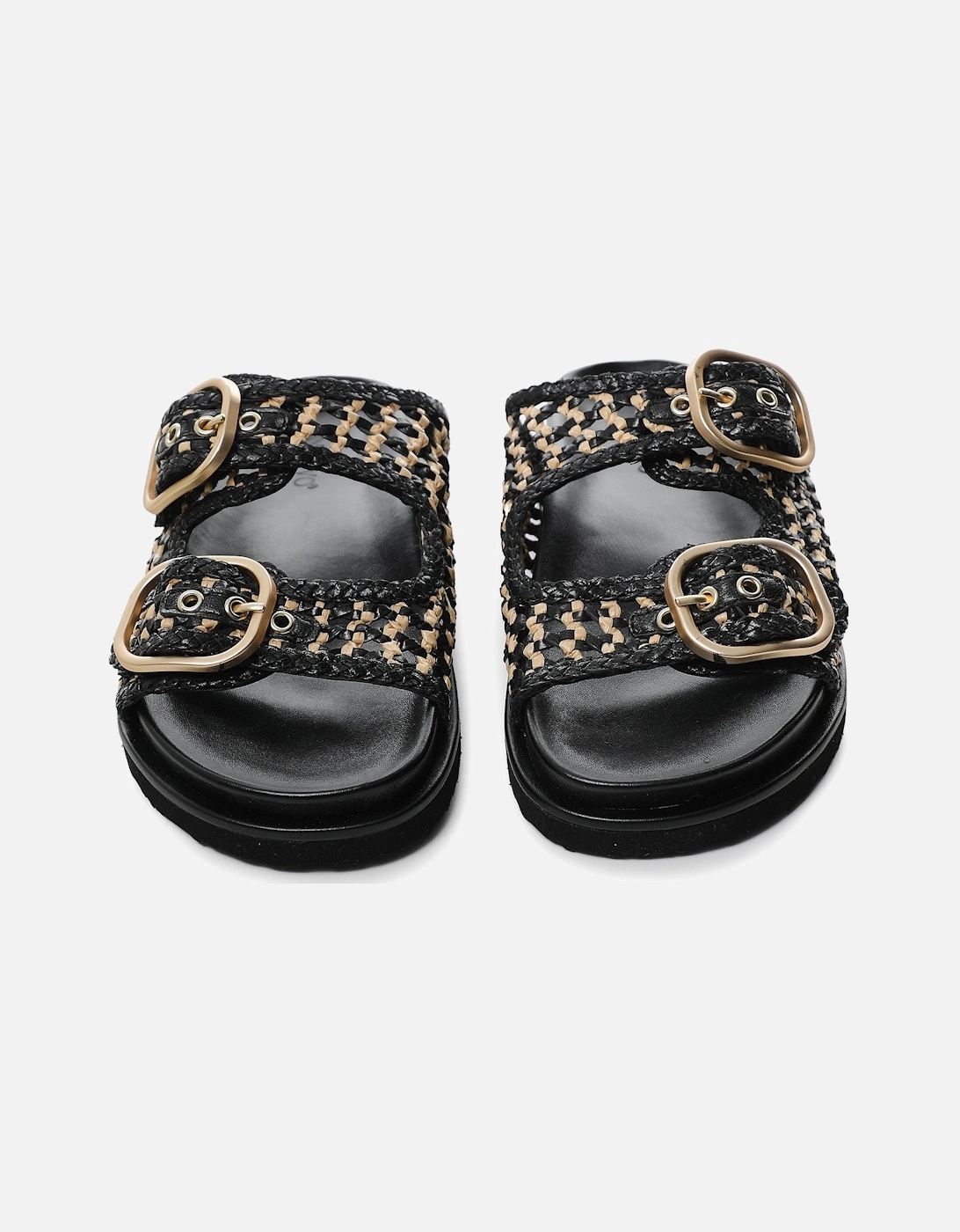 Raffia Slider Sandals
