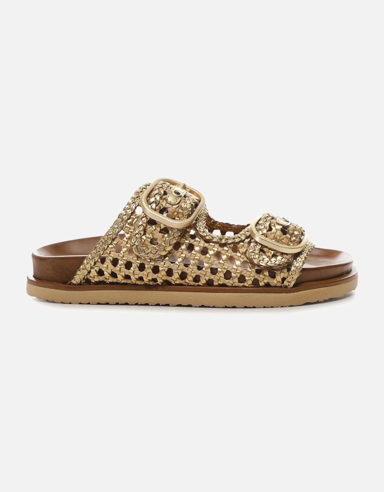 Raffia Slider Sandals