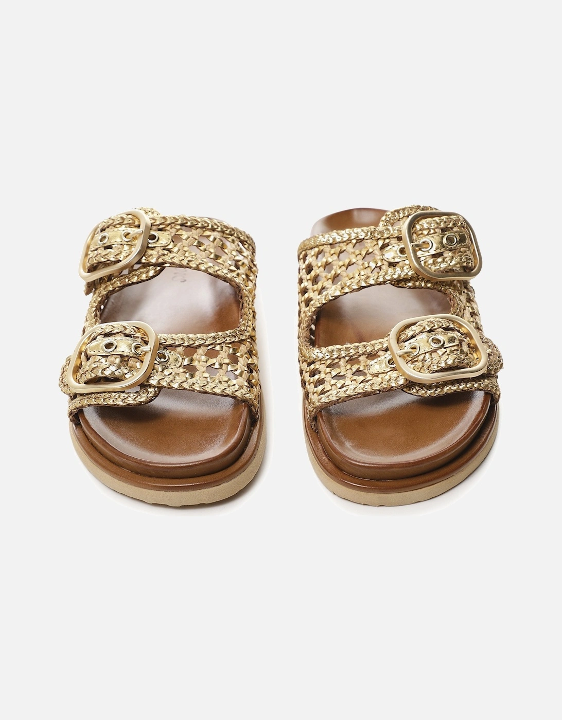 Raffia Slider Sandals