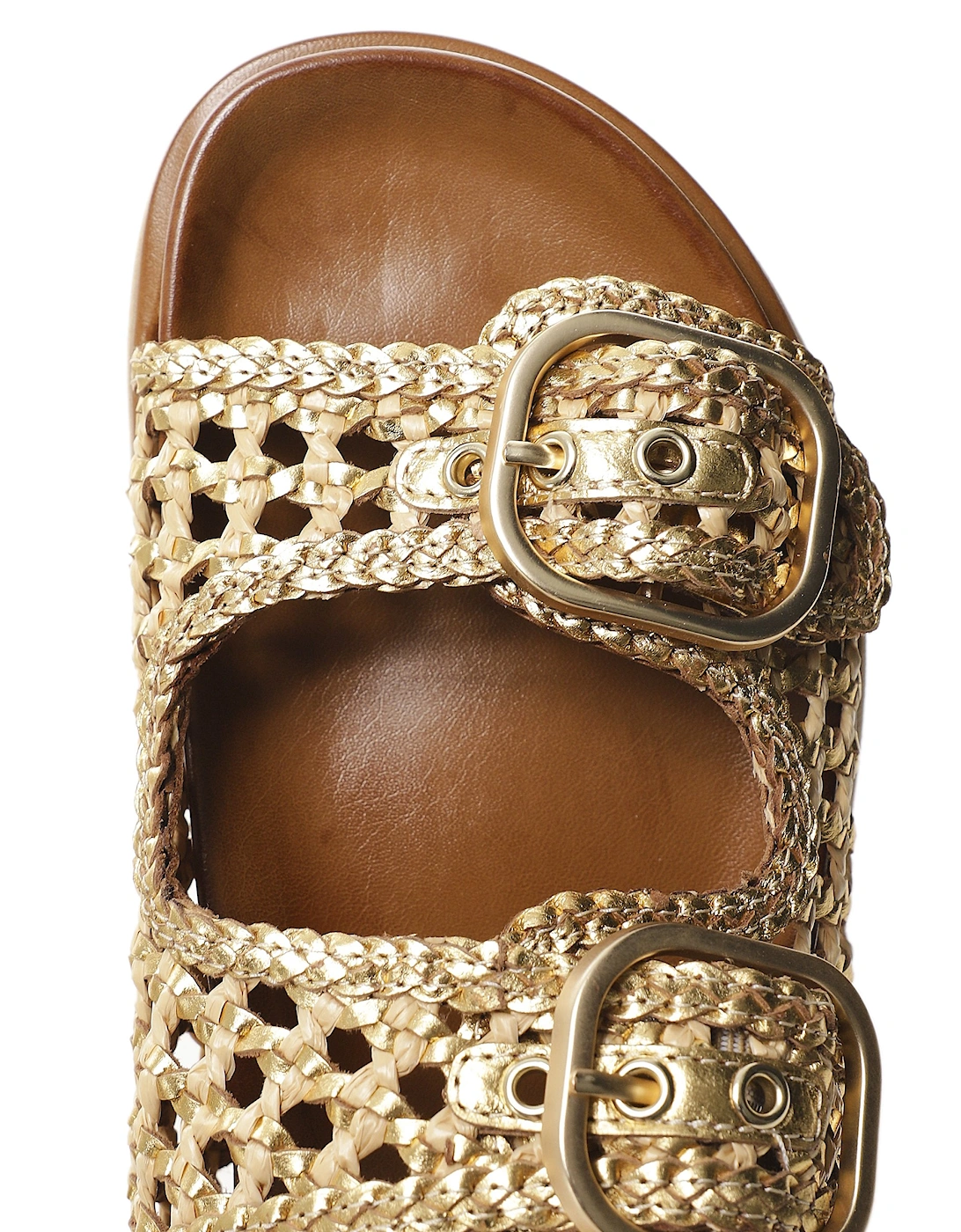 Raffia Slider Sandals