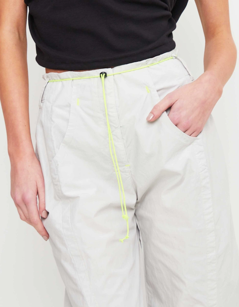 Barrel Leg Drawstring Trousers